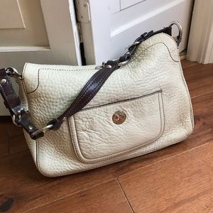 Coach White Leather Shoulder Bag